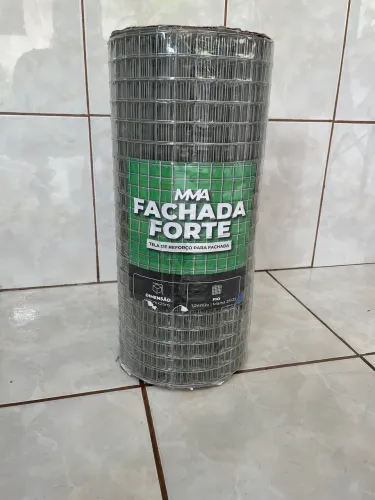 Tela Galvanizada 50cm X 25mts Soldada Multiuso Alvenaria Fio 1,24mm, Malha 25x25 mm