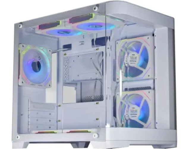 Gabinete Gamer K-Mex CG-W1AG, Mid Tower, mATX, Frente em Acrílico e Lateral em Vidro 
