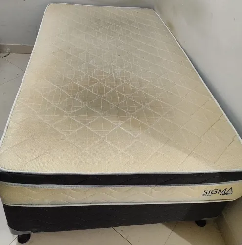 CAMA SOLTEIRÃO SIGMA 2, ACOMPANHA COLCHÃO DE MOLAS ENSACADAS E BASE