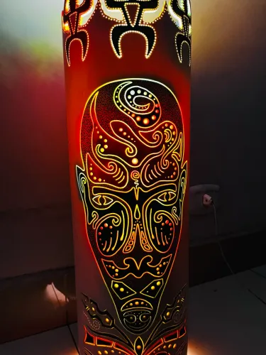 Abajur Psicodélico  (arte em PVC)