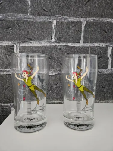 Dois copos de vidro pequenos Disney Parks Peter Pan