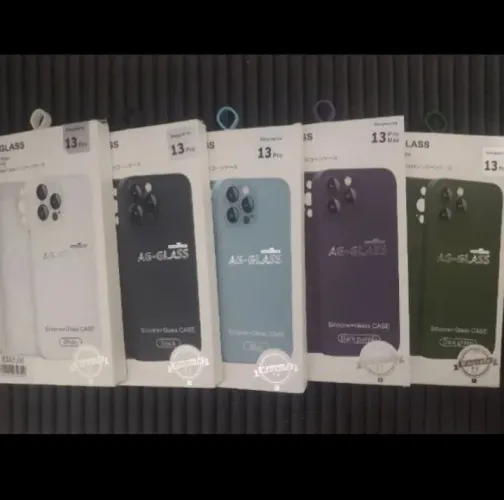 Capa de silicone e vidro para iphone 13 Pro