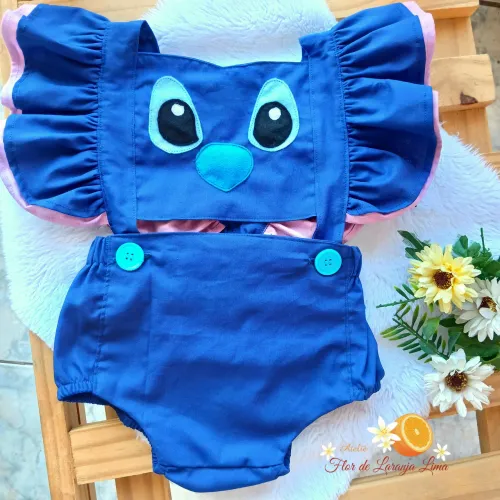 Calcinha jardineira Stich