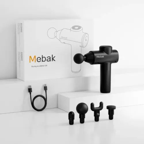 Pistola Massageadora Mebak 7 Percussão Muscular Profunda Preto