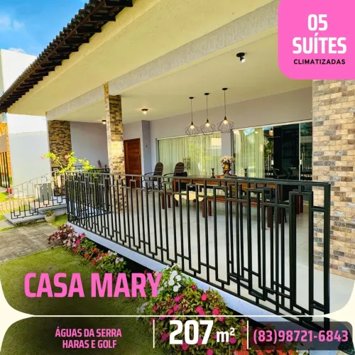 Casa com 05 suítes e ar-condicionado no Águas da Serra em Bananeiras