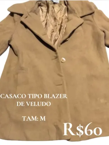 CASACO BLAZER DE VELUDO