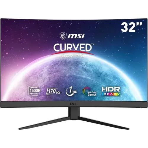 Monitor Curvo MSI G32CQ4 E2, 31.5 pol, 170 Hz, WQHD, 1ms, DisplayPort e HDMI, Novo, Lacrad
