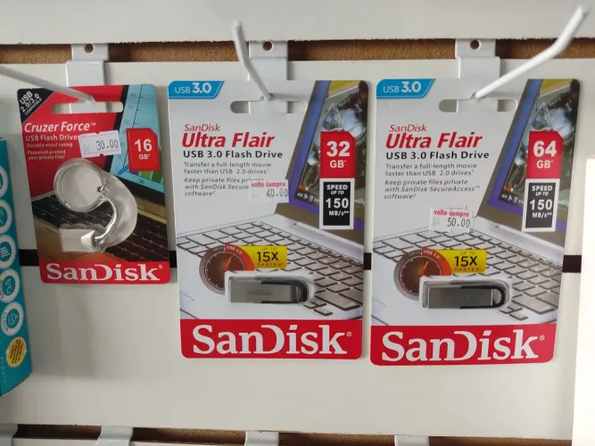 Pen Drives Sandisk Ultra Flair 16GB, 32GB e 64GB USB 3.0