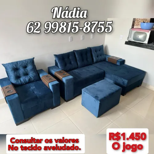 Sofá De 3 lugares modelo chaise +poltrona 