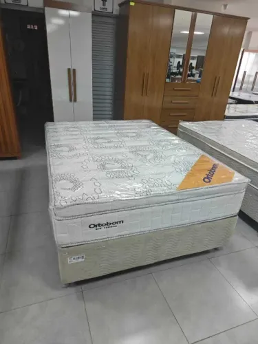 Cama Box Casal New Freedom Molas Ensacadas 1,38x1,88x0,32cm Ortobom Fazemos Entrega