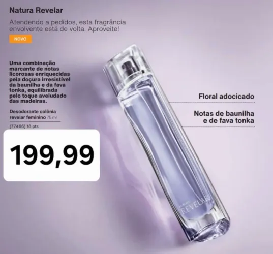 NATURA PERFUME REVELAR[Faço entrega]