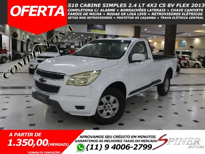 Chevrolet S10 Cabine Simples 2.4 LT CS 8v Flex Completa C/ Milhas + Rodas