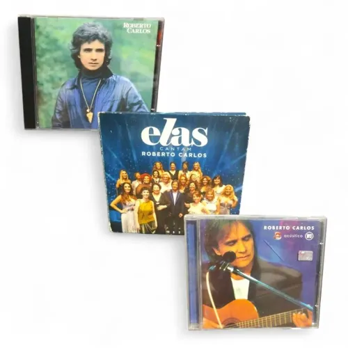 Lote 3 Cds Roberto Carlos - (Clássico, Acústico MTV, Elas Cantam RC) ?