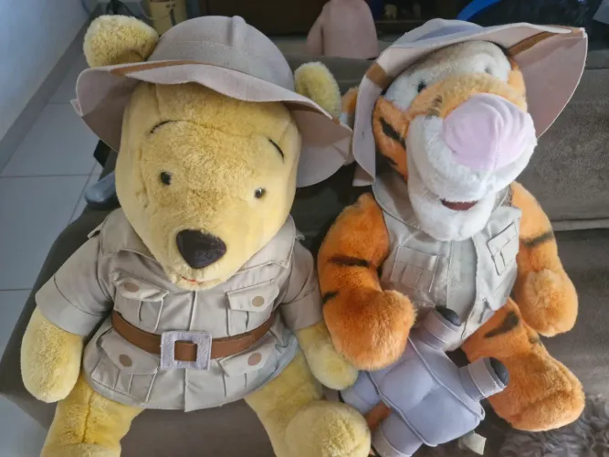 Pelúcias do Ursinho Pooh e Tigrão Safari Disney originais - Grandes  aprox 50cm