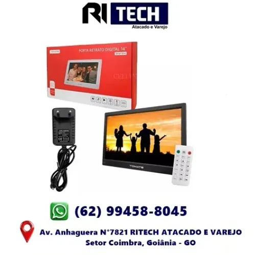 Porta Retrato Digital Som Video Controle Remoto 14 Mtm-1014