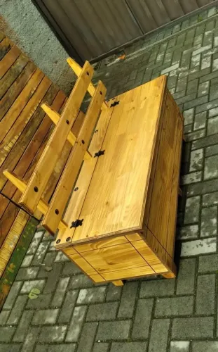 Caixote de Lenha De Madeira