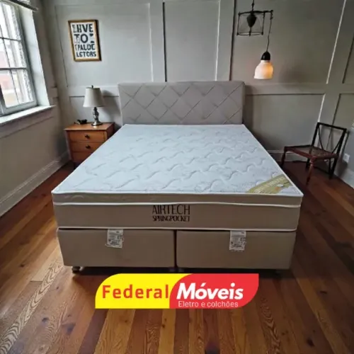 Cama Box Casal Colchão Queen + Base 1,58m(sem cabeceira) ENTRE EM CONTATO 