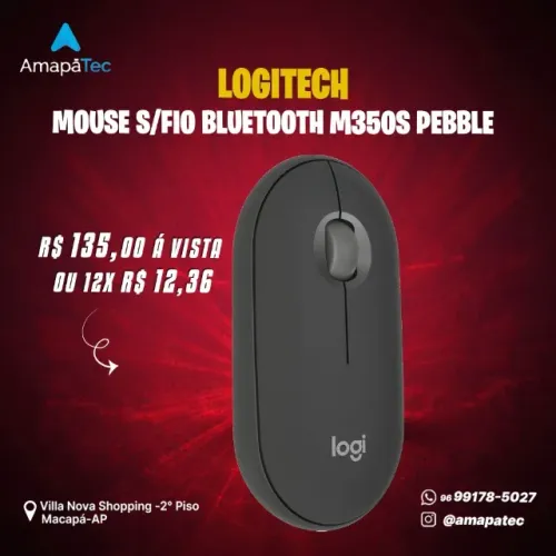 Mouse Sem Fio Logitech Pebble 2 M350s
