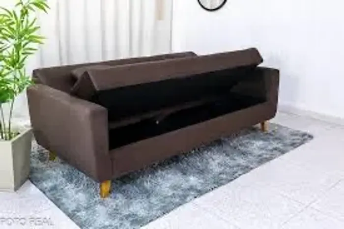 Sofá cama com baú marrom - FRETE GRATIS - ENTREGA HOJEEE !!
