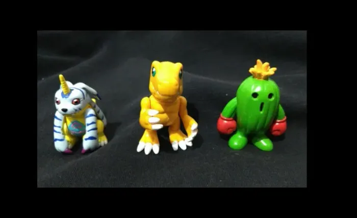 Lote 3 Digimon BANDAI - Agumon, Gabumon, Togemon - ORIGINAL