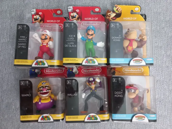 6 Action Figures oficial Nintendo - todos lacrados