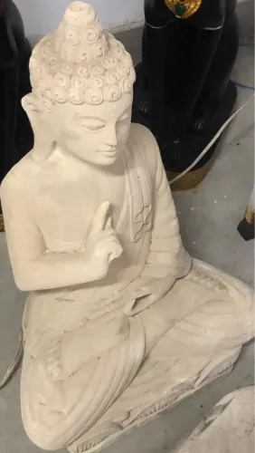 Escultura de Buda em Pedra 60 cm importado de Bali raridade peça única 