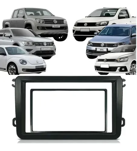 Moldura 2 Din Gol Voyage Saveiro G7 G8 Robust Amarok Jetta