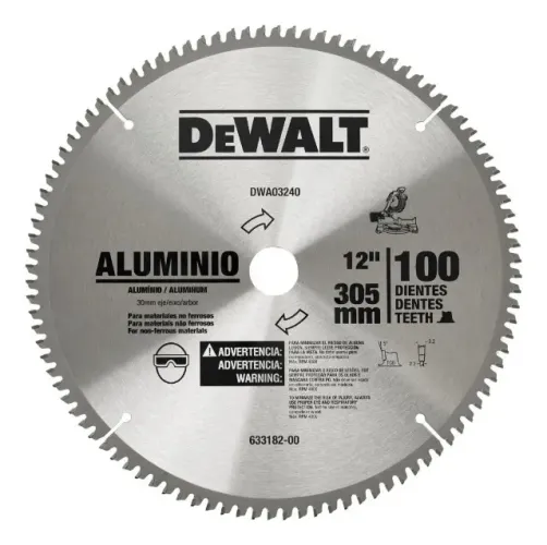  LAMINA DISCO DE SERRA DEWALT 12POL 100 DENTES ALUMINIO
