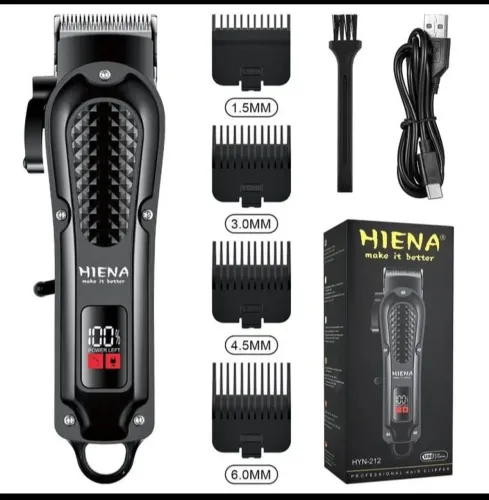 MAQUINA DE CORTAR CABELO COM VISOR LED - HIENA