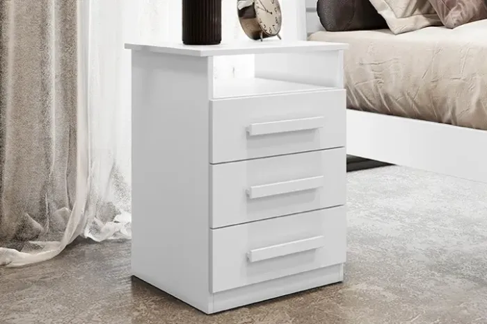 Mesa de Cabeceira 03 Gavetas 46 Cm. Produto Novo Direto de Fábrica P/Sua Casa.