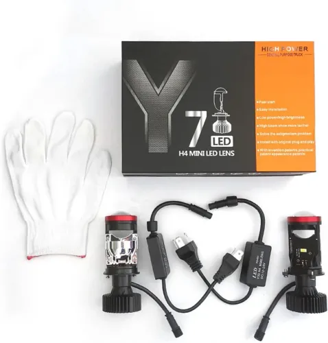 H4 LED Lente do Projetor Farol Projetor com Ventilador de Refrigeração 90W