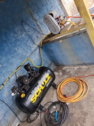 Compressor + jato de lavagem 