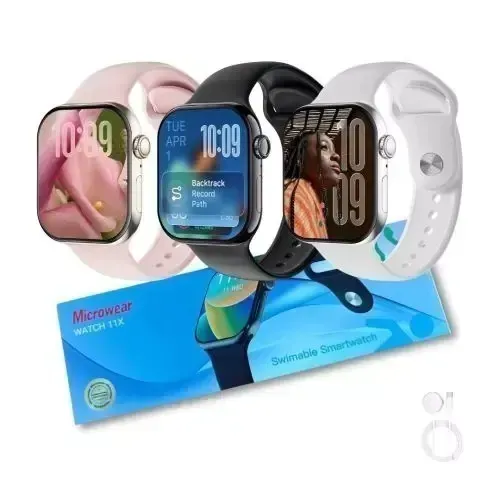 Relógio Smartwatch Microwear W11X Série 11 envia áudio no WhatsApp e tem IA