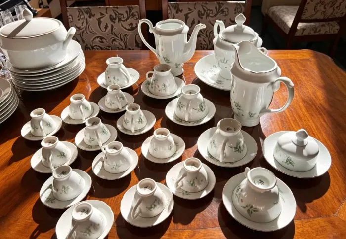 Jogo de chá e café antigo 42 pçs