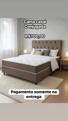 Cama box casal preço imperdível conjugada