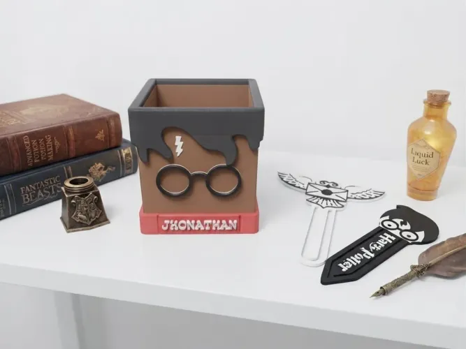 Porta canetas e marcadores de página Harry Potter Personalizado