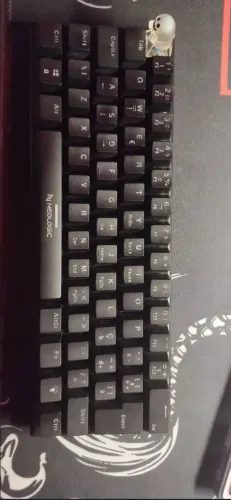 Teclado gamer mecânico 60% Switchs azuis Rainbow
