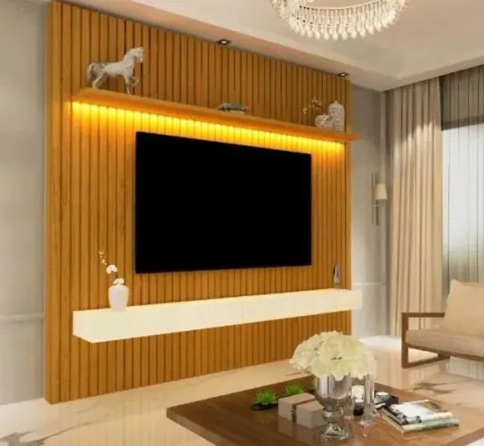 painel ripado com nicho malu com led