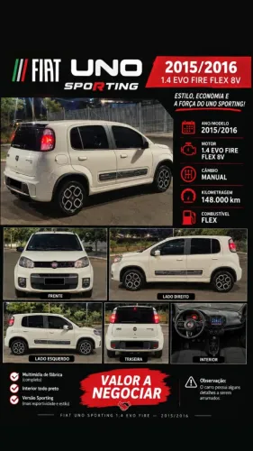 Fiat Uno Sporting 1.4 EVO Fire Flex 8V 4P 2016