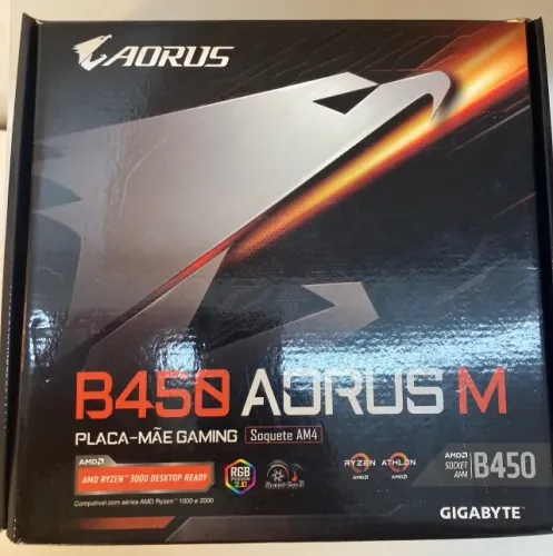VENDO PLACA-MÃE AORUS B450M USADA - EXCELENTE ESTADO!