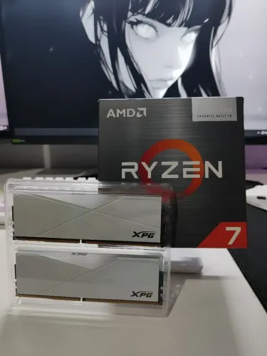 Ryzen 7 5700g e memória XPG D50 16gb (8x2) 3200mhz