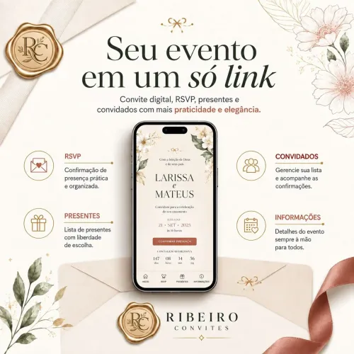 Convite Digital Personalizado | Site do Evento + RSVP