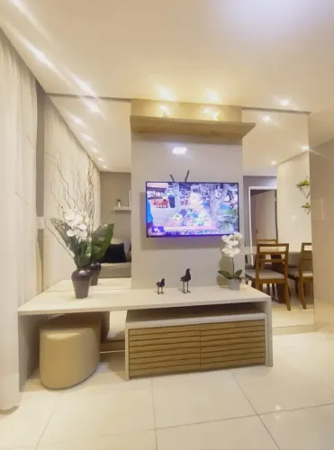 Lindo apartamento para aluguel, 02 quartos, mobiliado, projetado, lazer, pé na areia no Be