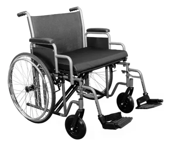 Cadeira de Rodas Hidrolight 250kg Plus Size Dobrável Aço Pneus obeso