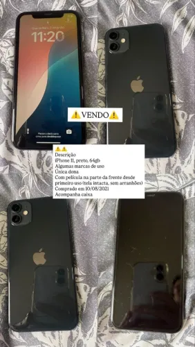 Vende - se iPhone 11 Preto , 64 GB