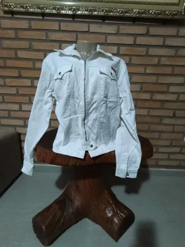 Jaqueta jeans branco