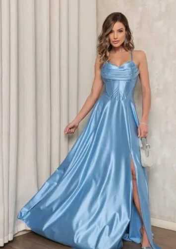 Vestido de Festa Azul Serenity