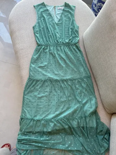 Vestido Gregory sem manga verde 42
