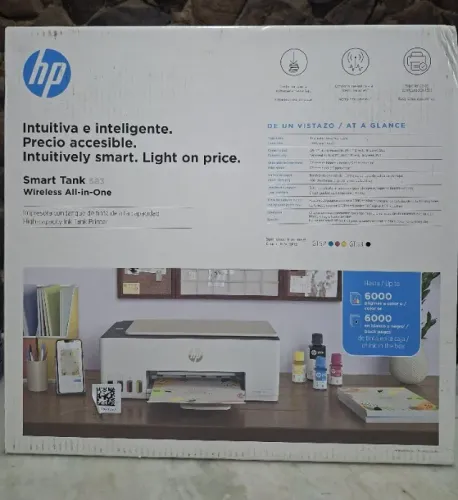(LACRADA) Impressora Multifuncional HP Smart Tank 583 Tanque de Tinta Colorida Wi-Fi
