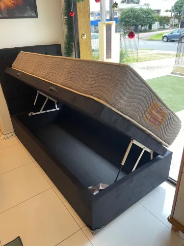 Cama baú de solteiro com colchão NOVO - Entregamos!